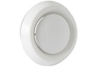 Nedco Afzuigventiel kunststof afzuigventiel Ø100mm afvoerventiel met aansluitbus wit 645.076.00 - thumbnail