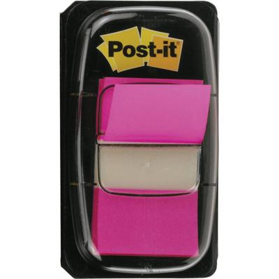 Post-it index standaard, ft 24,4 x 43,2 mm, houder met 50 tabs, roze