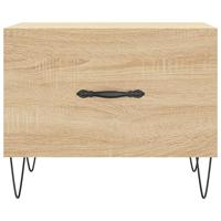 Salontafels 2 st 50x50x40 cm bewerkt hout sonoma eikenkleurig - thumbnail