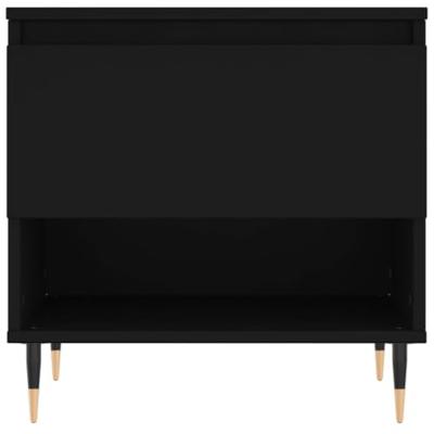 Salontafels 2 st 50x46x50 cm bewerkt hout zwart