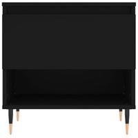 Salontafels 2 st 50x46x50 cm bewerkt hout zwart - thumbnail