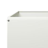 Plantenbak verhoogd 100x100x18,5 cm staal wit - thumbnail