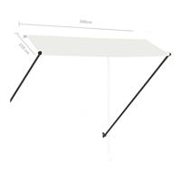Luifel uittrekbaar met LED 300x150 cm crme - thumbnail