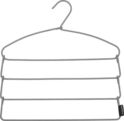 Brabantia soft touch broekenhanger black/white