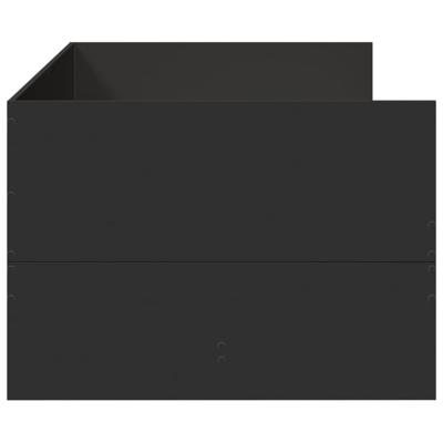Slaapbank met lades zonder matras 75x190 cm zwart