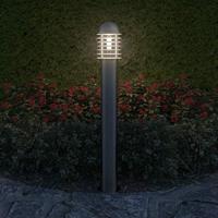 VidaXL Cilindervormige rvs led tuinlamp - thumbnail