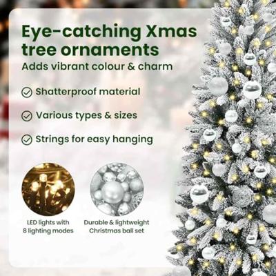 VidaXL Kunstkerstboom wit 120 cm pvc en plastic en staal en pe