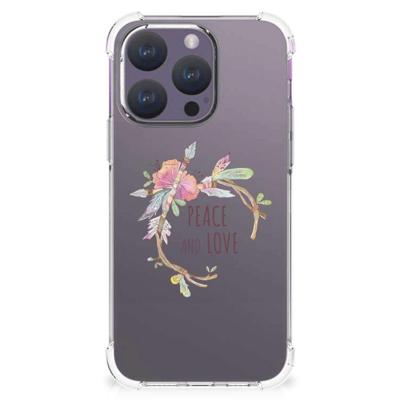 iPhone 15 Pro Stevig | Bumper Hoesje | Boho Text iPhone 15 Pro Stevig | Bumper Hoesje | Boho Text