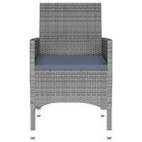 3-delige Tuinset poly rattan grijs - thumbnail