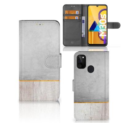 Samsung Galaxy M21 | M30s | Book Style Case | Wood Concrete