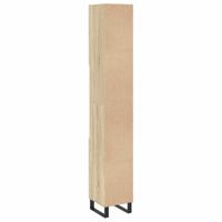 Badkamerkast 30x30x190 cm bewerkt hout sonoma eikenkleurig - thumbnail