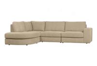 vtwonen Hoekbank 'Family' Links, Woven, kleur Zand - thumbnail