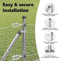 VidaXL Afrasteringspaal zilver 10 x 0,5 m (25 x 25 mm gaas) staal - thumbnail