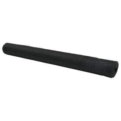 VidaXL Hexagon hek grijs 1,2 x 100 m pvc