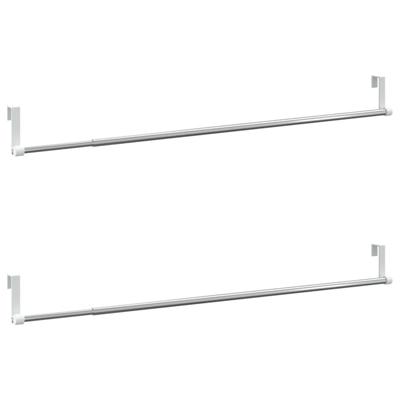 VidaXL Gordijnrails 2 st 60-105 cm aluminium wit en zilverkleurig VidaXL Gordijnrails 2 st 60-105 cm aluminium wit en zilverkleurig