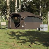 Tunneltent 6-persoons waterdicht bruin - thumbnail