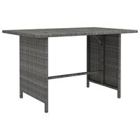 Tuintafel 110x70x65 cm poly rattan grijs - thumbnail