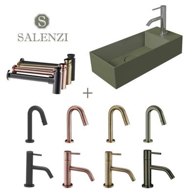 Salenzi Fonteinset Spy 45x20 cm Mat Legergroen - spy4520setmg