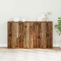 Highboard 2 pcs Oude hout 60 x 31 x 70 cm Bewerkt hout - thumbnail