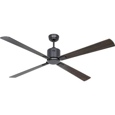 CasaFan ECO NEO III 152 BG-NB/KI Flügel WiFi Nussbaum/Kirsche Plafondventilator 27 W (Ø x h) 152 cm x 360 mm Basaltgrijs Met afstandsbediening, Timer, Met