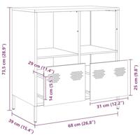 Dressoir 68x39x73,5 cm koudgewalst staal roze - thumbnail