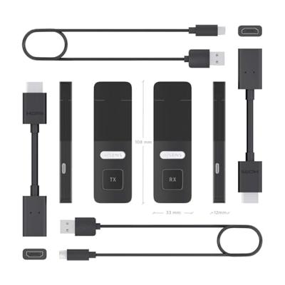 HDMI-adapter Aisens ASWL-H2K30M001-BK Zwart