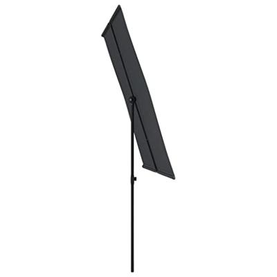 VidaXL Parasol met aluminium paal 2x1,5 m zwart