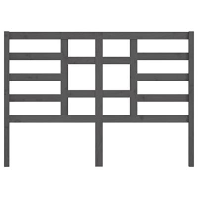 Hoofdbord 126x4x104 cm massief grenenhout grijs