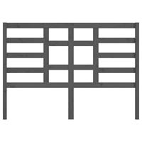 Hoofdbord 126x4x104 cm massief grenenhout grijs - thumbnail