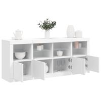 Dressoir met LED-verlichting 163x37x67 cm wit - thumbnail