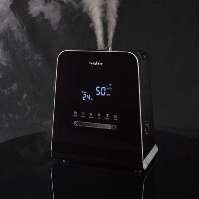 SmartLife Luchtbevochtiger | 30 W | Met Koele en Warme mist | 5.5 l | Hygrometer | Timer | Afstandsbediening | Nachtstand | Zwart SmartLife Luchtbevochtiger | 30 W | Met Koele en Warme mist | 5.5 l | Hygrometer | Timer | Afstandsbediening | Nachtstand | Zwart