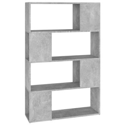 Boekenkast/kamerscherm 80x24x124,5 cm bewerkt hout betongrijs