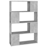 Boekenkast/kamerscherm 80x24x124,5 cm bewerkt hout betongrijs - thumbnail