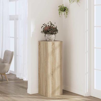 VidaXL Plantenstandaard 33x33x100 cm bewerkt hout sonoma eikenkleurig VidaXL Plantenstandaard 33x33x100 cm bewerkt hout sonoma eikenkleurig