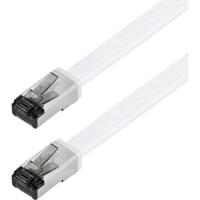 Maxtrack TI56-15L RJ45 Netwerkkabel, patchkabel CAT 8.1 U/FTP 15 m Wit Plat 1 stuk(s) - thumbnail