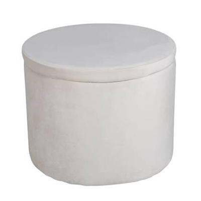 Nohr Poef 'Geralyn' Velvet, kleur Beige