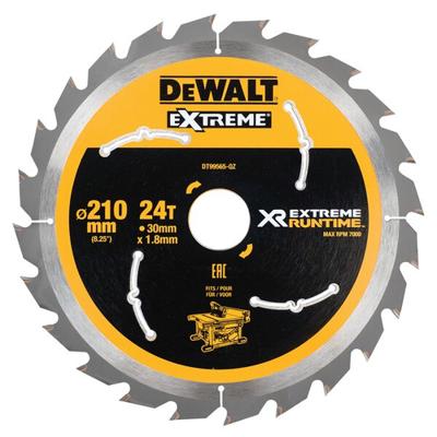 DeWALT Cirkelzaagblad voor Hout | Extreme Runtime | Ø 210mm Asgat 30mm 24T - DT99565-QZ