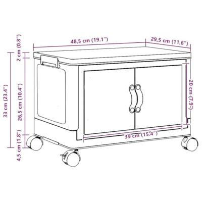 VidaXL Opbergbox stapelbaar met wielen 28 l 48,5x29,5x33 cm VidaXL Opbergbox stapelbaar met wielen 28 l 48,5x29,5x33 cm