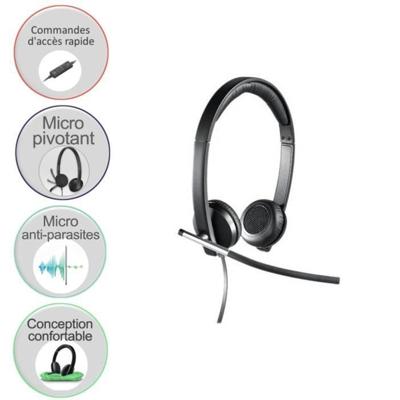 Logitech H650e USB-headset, Bekabelde PC-headset, stereo
