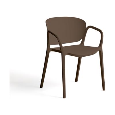 Kave Home Ania tuinstoel kunststof Donkerbruin Kave Home Ania tuinstoel kunststof Donkerbruin