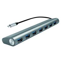 LogiLink UA0310 interface hub USB 3.2 Gen 1 (3.1 Gen 1) Type-C 5000 Mbit/s Grijs - thumbnail