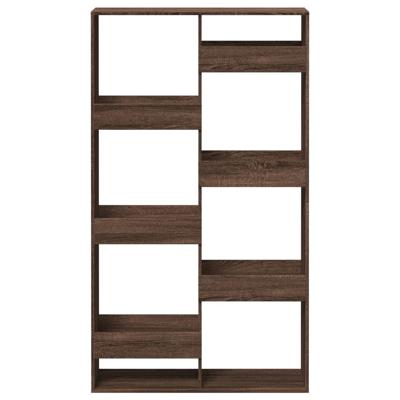 Boekenkast 100x33x175 cm bewerkt hout bruin eikenkleurig