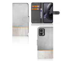 Motorola Edge 30 Neo | Book Style Case | Wood Concrete - thumbnail