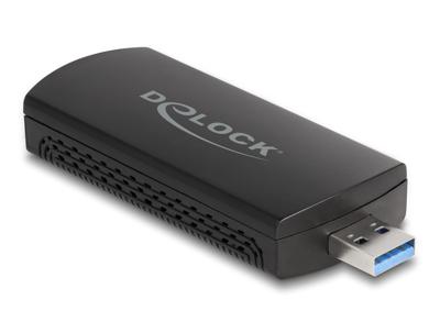 DeLOCK wi-fi 6e dual band wlan usb adapter ax3000 wlan adapter (zwart)