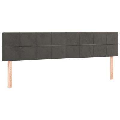 Boxspring met matras fluweel donkergrijs 120x200 cm - thumbnail