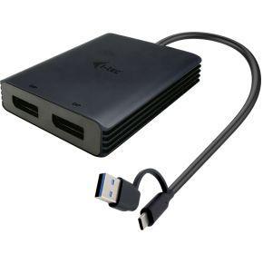 i-tec USB Adapter [1x USB-C, USB-A - 2x DisplayPort] I-TEC USB-A/USB-C Dual 4K DP Video Ada.