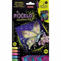 Navulling - LANSAY - Pixelo Phospho 2D - 10 fosforescerende illustraties om te maken en in het donker te laten oplichten, vanaf 7 jaar - thumbnail