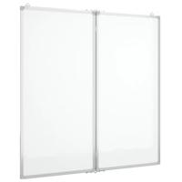 Whiteboard magnetisch inklapbaar 100x100x1,7 cm aluminium - thumbnail