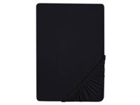 Biberna Jersey hoeslaken (Zwart, 180-200 x 200 cm) - thumbnail