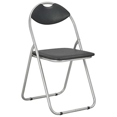 Eetkamerstoelen inklapbaar 2 st kunstleer zwart Eetkamerstoelen inklapbaar 2 st kunstleer zwart